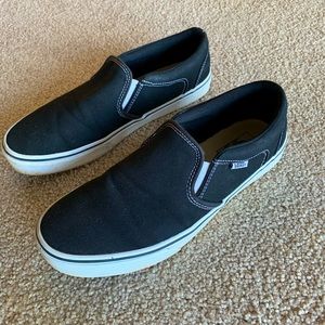 Black slip-on vans